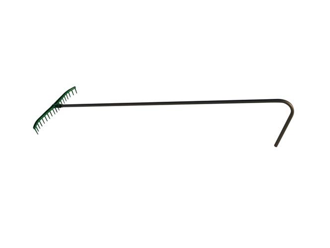 Gold bunker rake DELUXE complete with 120° curved handle (2B902)
