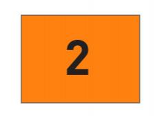 Orange tube-lock flags with number (sets)