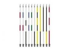 Straight STRIPED flag sticks 200 - 250 cm