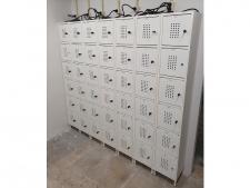 Locker system for 6 trolley-batteries&amp;lt;br&amp;gt;standing version