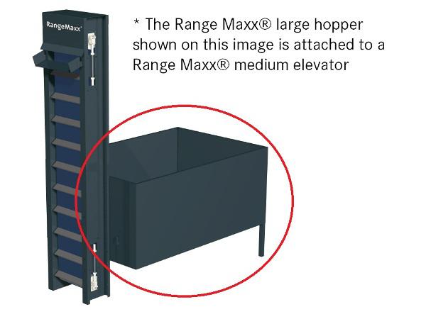Elevator hopper LARGE<br>storage capacity ± 6.000 balls