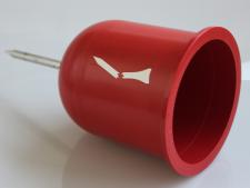 Broken tee caddie - Red&amp;lt;br&amp;gt;ultra-flexible plastic