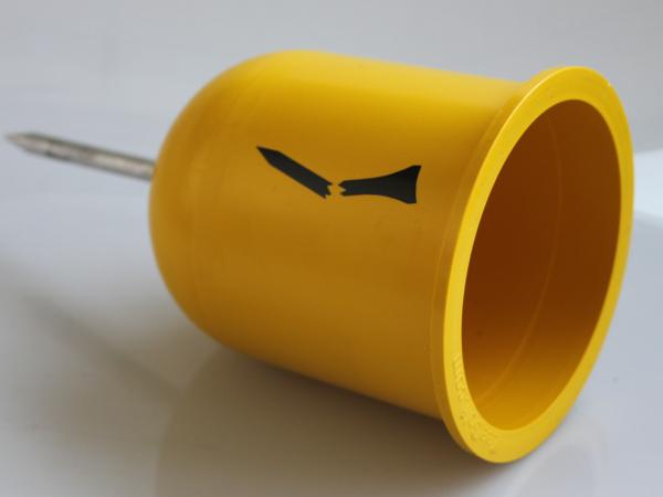 Broken tee caddie - Yellow<br>ultra-flexible plastic