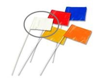 Marking flag - WHITE<br>bundle of 100 pcs
