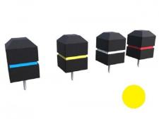 Black Square Tee Marker - Yellow&amp;lt;br&amp;gt;