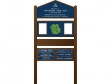 Angled Top Course Overview Sign&amp;lt;br&amp;gt;Brown