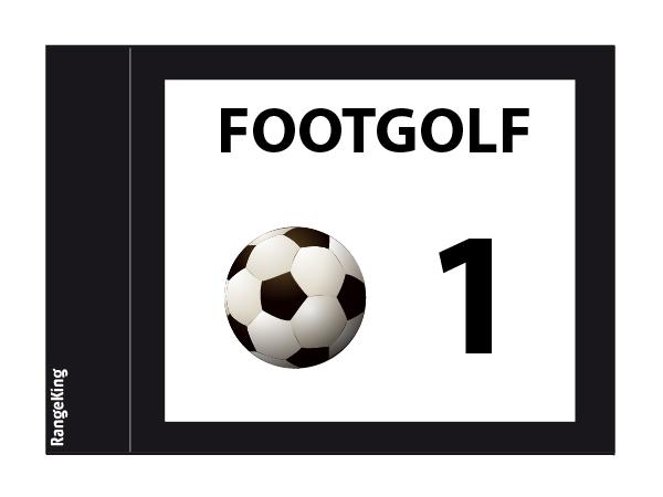 Footgolf flags tube-lock 2-sided<br>complete set numbered 1-9