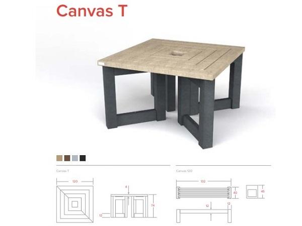 CANVAS table<br>120 x 120 cm recycled plastic 