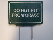 EAGLE sign 30*20 cm green-white&amp;lt;br&amp;gt;1-sided DO NOT HIT FROM GRASS