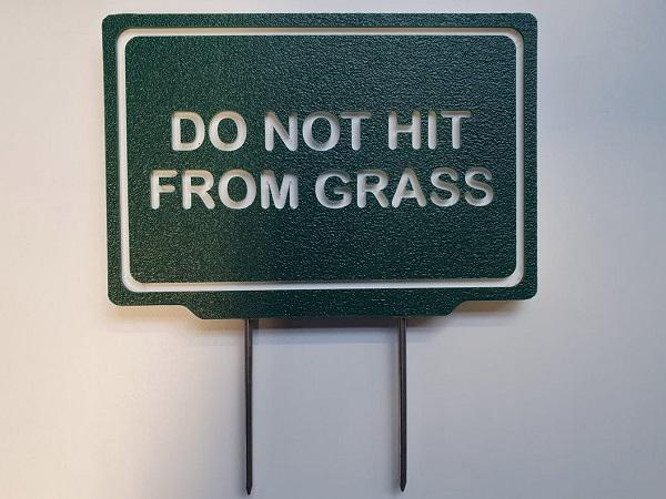 EAGLE sign 30*20 cm green-white<br>1-sided DO NOT HIT FROM GRASS