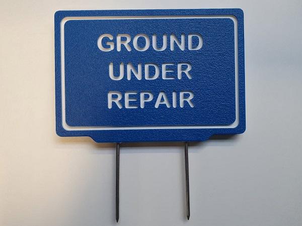 EAGLE sign 30*20 cm blue-white<br>1-sided GROUND UNDER REPAIR