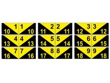 Hole flags PE printed 2 sides&amp;lt;br&amp;gt;dual numbers 1/10 etc. Y/B
