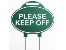 Oval GL Sign 2-sided 23x30cm&amp;lt;br&amp;gt;PLEASE KEEP OFF