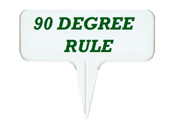 One-piece alu sign 13x30 cm <br>DEGREE RULE