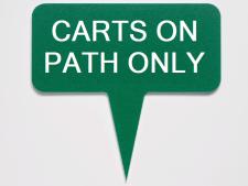 Green line Single-sided 13x25cm&amp;lt;br&amp;gt;CARTS ON PATHS ONLY