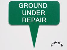 Green line Double-sided 13x25cm&amp;lt;br&amp;gt;GROUND UNDER REPAIR