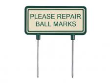 Fairway sign 11x23cm Green/tan  &amp;lt;br&amp;gt;PLEASE REPAIR BALL MARKS
