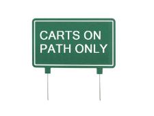 GL Fairway sign 1-sided 31x15cm&amp;lt;br&amp;gt;CARTS ON PATH ONLY