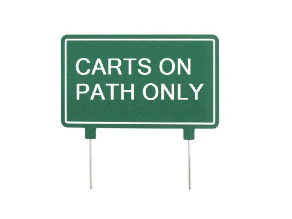 GL Fairway sign 1-sided 31x15cm<br>CARTS ON PATH ONLY
