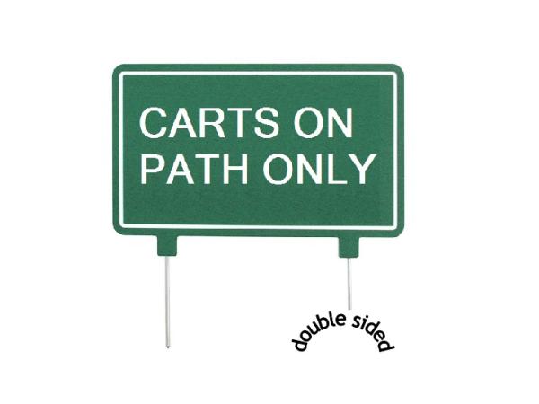 GL Fairway sign 2-sided 31x15cm<br>CARTS ON PATH ONLY