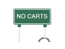 GL Fairway sign 2-sided 31x15cm&amp;lt;br&amp;gt;NO CARTS