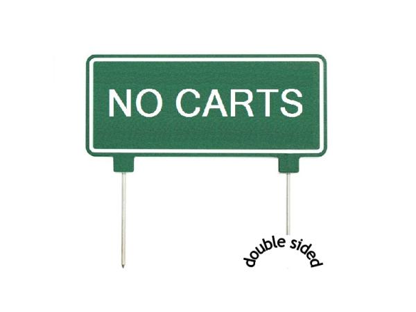 GL Fairway sign 2-sided 31x15cm<br>NO CARTS