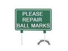 GL Fairway sign 2-sided 31x15cm&amp;lt;br&amp;gt;PLEASE REPAIR BALL MARKS