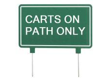 GL Fairway sign 1-sided 38x23cm &amp;lt;br&amp;gt;CARTS ON PATH ONLY 