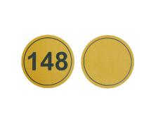Round distance marker - Yellow&amp;lt;br&amp;gt;ø 20 cm (specify number)