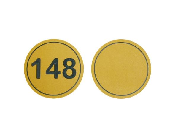 Round distance marker - Yellow<br>ø 20 cm (specify number)