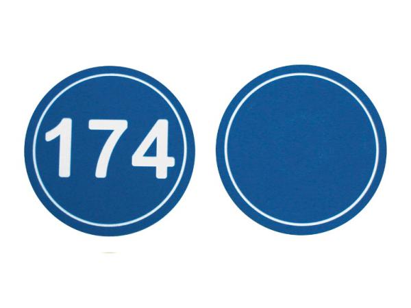 Round distance marker - Blue<br>ø 38 cm (specify number)