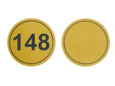 Round distance marker - Yellow&amp;lt;br&amp;gt;ø 38 cm (specify number)