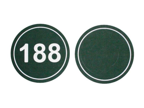 Round distance marker - Green<br>ø 38 cm (specify number)