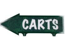 Direction arrow 38cm green-white &amp;lt;br&amp;gt;CARTS