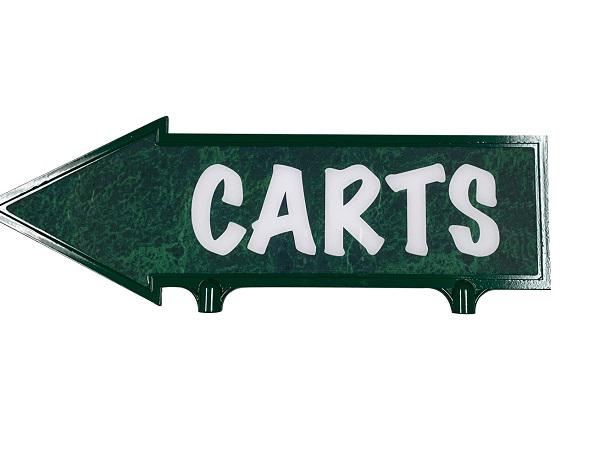Direction arrow 38cm green-white <br>CARTS
