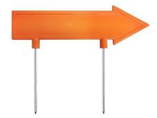 Direction arrow 28cm &amp;lt;br&amp;gt;Plain orange