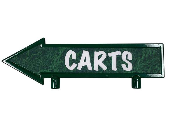 Direction arrow 28cm green-white<br>CARTS