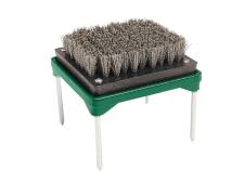 Spike kleener with brush (grey)&amp;lt;br&amp;gt;Green base (incl. spikes)