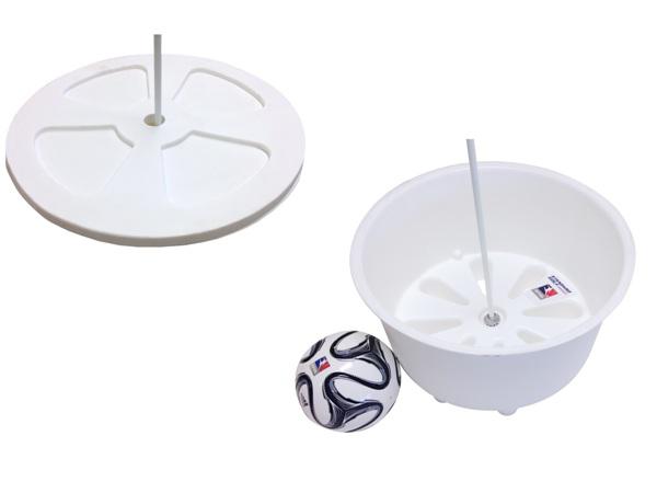 Footgolf cups + lids (set of 2)<br>Standard Golf molded plastic
