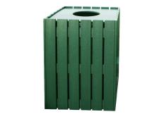 Recycled trash container 76 L&amp;lt;br&amp;gt;Square slatted - Green