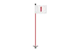 Pr. grn SINGLE UNIT No__ Ø1.3 cm&amp;lt;br&amp;gt;White FLAG/red rod (specify no.)