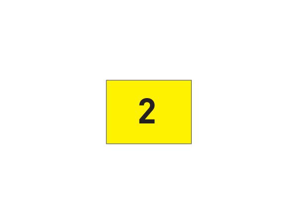 Nylon flags w/grommets N. 10-18<br>Yellow/black (set of 9 pcs)