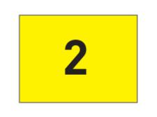 Nylon flags tube-lock No 1-9&amp;lt;br&amp;gt;Yellow/black (set of 9 pcs)