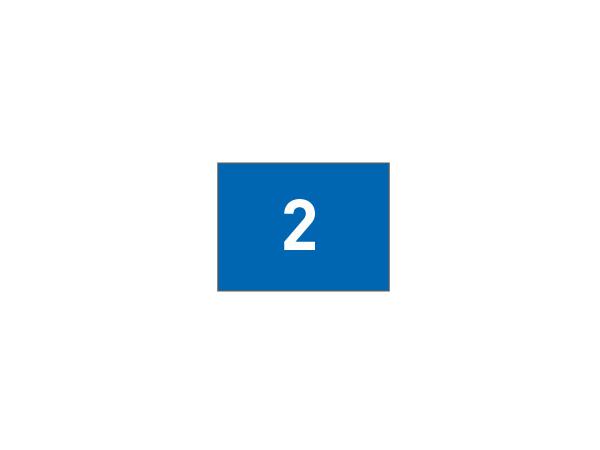 Nylon flags w/grommets N. 10-18<br>Blue/white (set of 9 pcs)