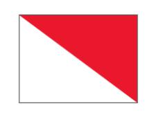 Semaphore flags tube-lock &amp;lt;br&amp;gt;Red/white - Nylon (set of 9 pcs)