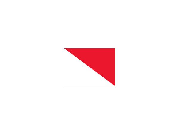 Semaphore flags tube-lock <br>Red/white - Nylon (set of 9 pcs)