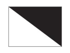 Semaphore flags tube-lock &amp;lt;br&amp;gt;Black/white - Nylon (set of 9 pcs)