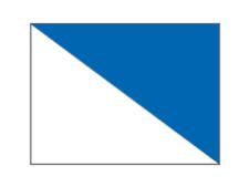 Semaphore flags tube-lock &amp;lt;br&amp;gt;Blue/white - Nylon (set of 9 pcs)