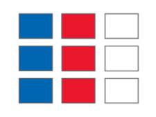 Plain nylon flags w/grommets&amp;lt;br&amp;gt;Blue, red and white (3 each)