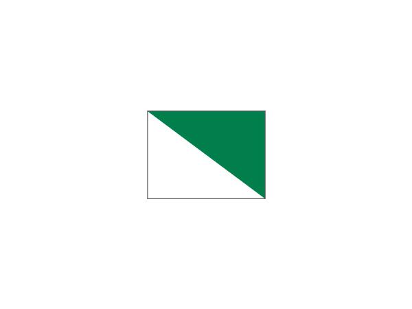Semaphore flags tube-lock <br>Green/white - Nylon (set of 9 pcs)